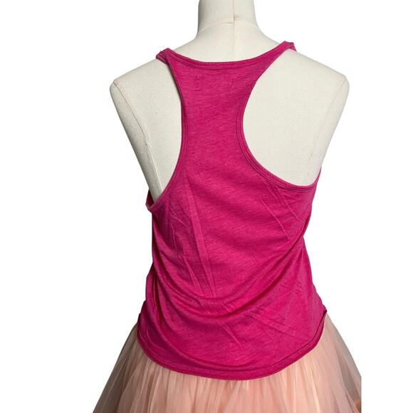 Hollister Tank Top Teens Small Pink Logo Scoop Neck Racerback Knot Front - Picture 5 of 6